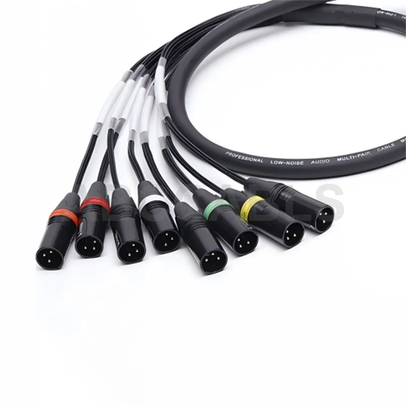 ABCCABLS DB25 To XLR Male 8-Channel 3-Pin Balanced Audio Cable For Studio Recording Mixing Console Microphones (1M)