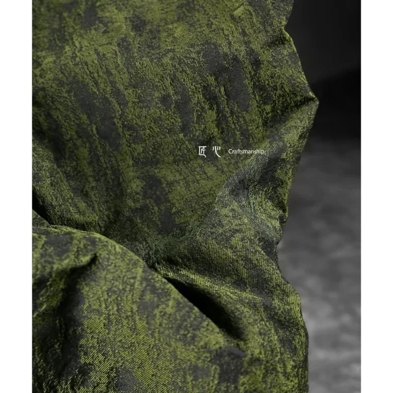

Green Green Gilt Black Cotton Jacquard Concave and Convex Texture Structured Three-dimensional Blazer Clothing Designer Fabric