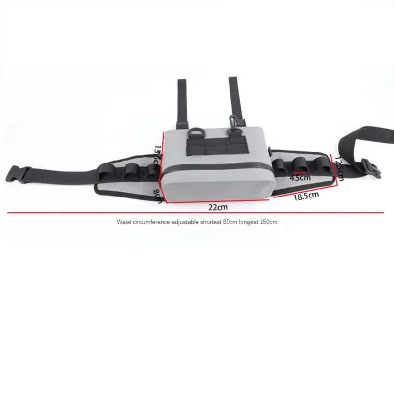 AED2-حقيبة خصر للتخييم البري، حقيبة طُعم ذات سعة كبيرة، حقيبة صنارة صيد متعددة الوظائف، حزمة مراوح صيد مقاومة للماء