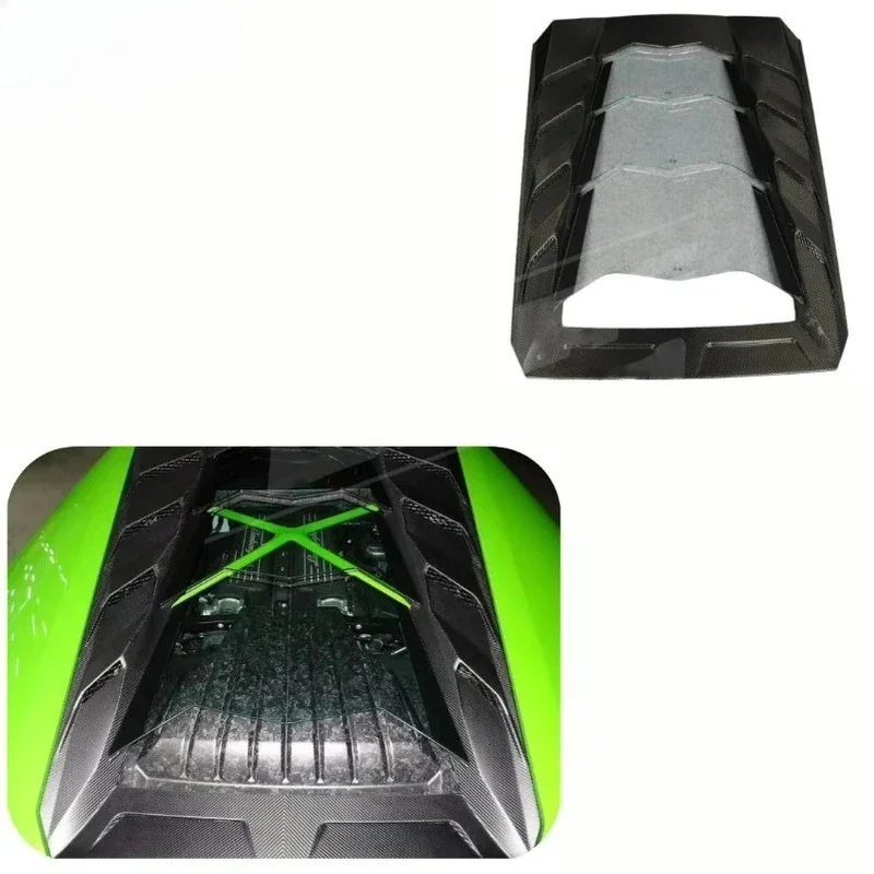 Easy-install FOR Huracan LP580/LP610 Dry Carbon Fiber M-Style Rear Transparent Hood Body Kit