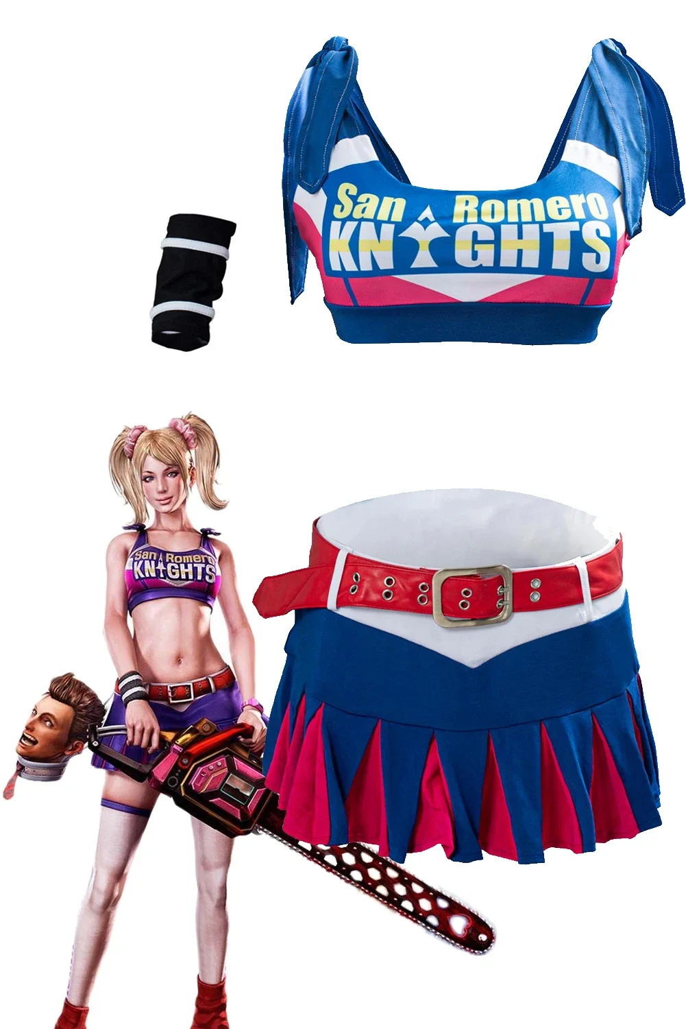 Juliet Starling Cosplay Costume Lolli Pop Chainsaw Anime Game Women Outfit Ladies Halloween Party Role Play Clothing Fashion New