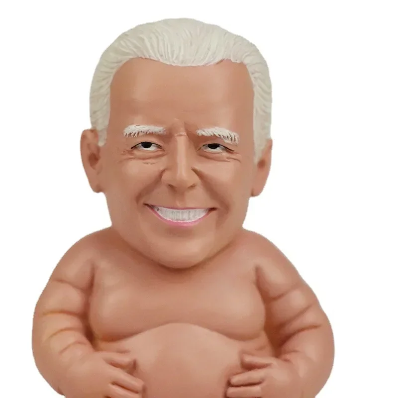 بايدن العملاق الطفل تمثال راتنج لطيف جو بايدن زخرفة الرئيس الأمريكي عمل الشكل المنزل مكتب غرفة ديكور نموذج المرآب مصغرة