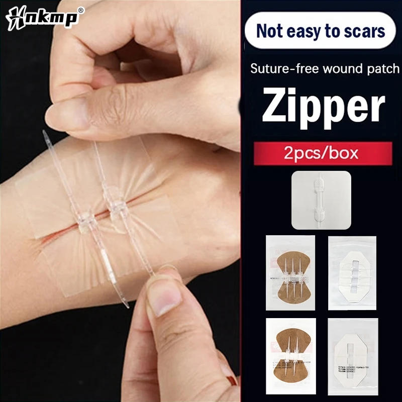 Emergency Wound Closure Zip Stitch Sutures Bandaids Repair Wounds Without Stitches For Outdoor Activities Quick Clot Wound