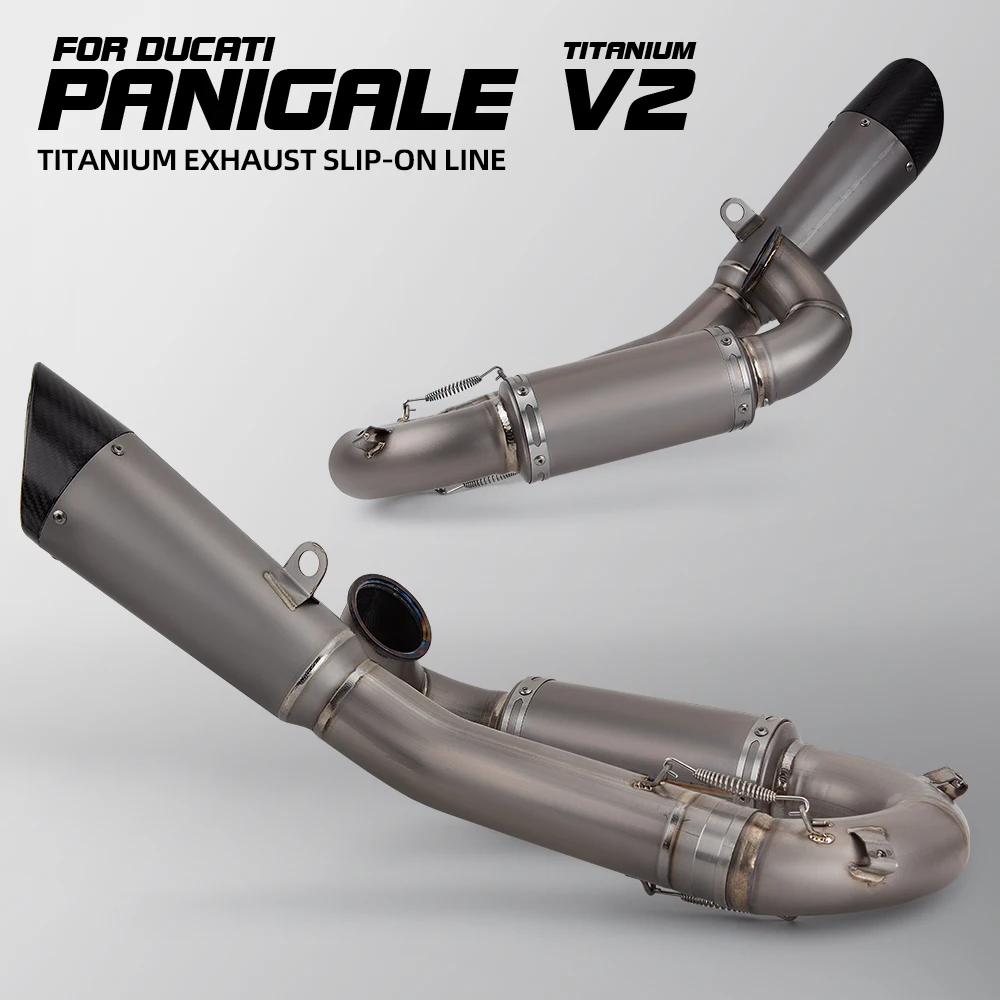 

Project with power pack S1 titanium exhaust system kit slip on line for streetfighter v2 panigale v2 s 2020-2024 D35A-LT41T