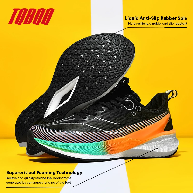 

Ultra Breathable Mesh Carbon Fiber Plate Running Shoes for Men and Women Air Cushion Sports Sneakers Comfort Lightweight