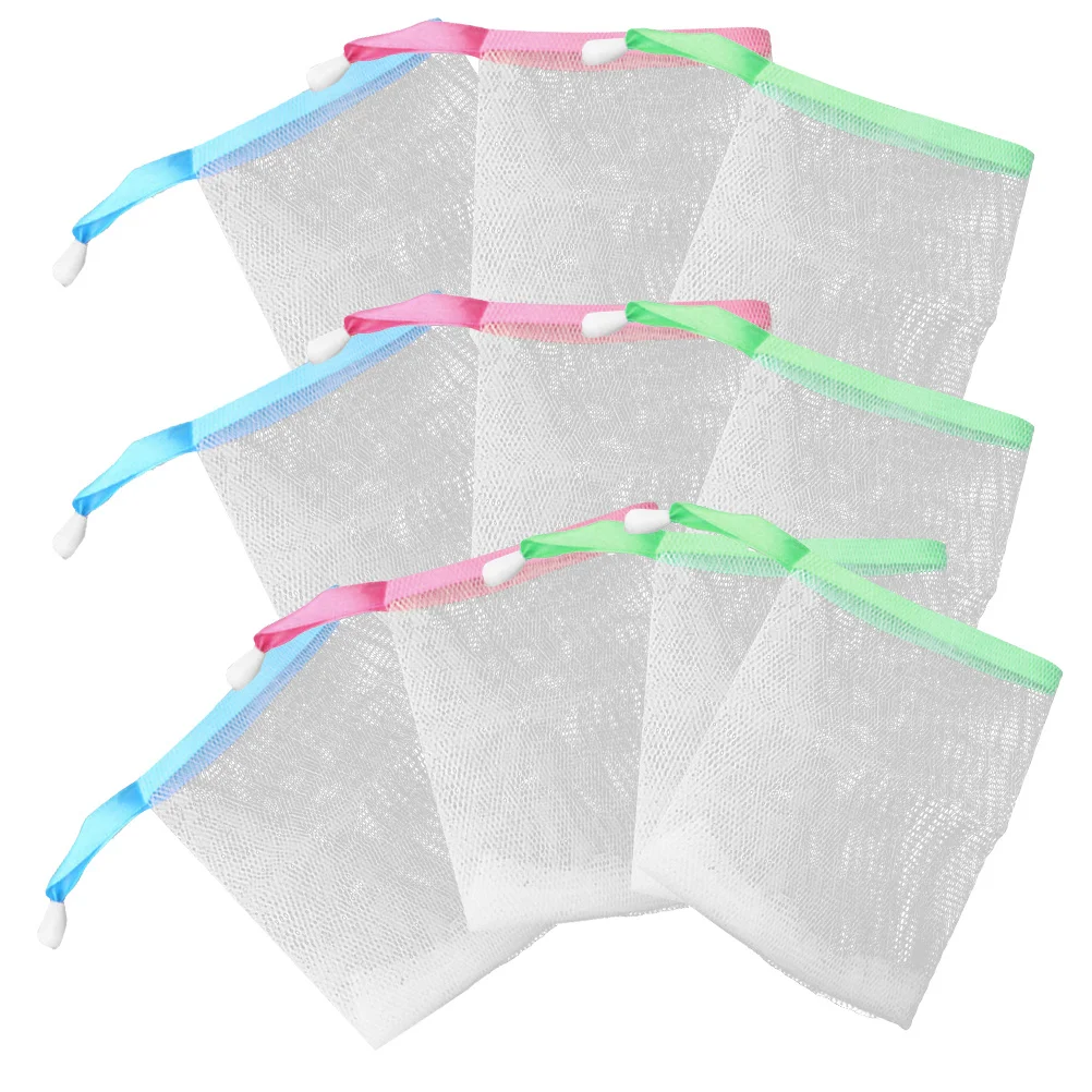 

10 шт., очиститель мыла ручной работы, высококачественная отшелушивающая сетка для лица, инструмент для очистки тела, случайный цвет