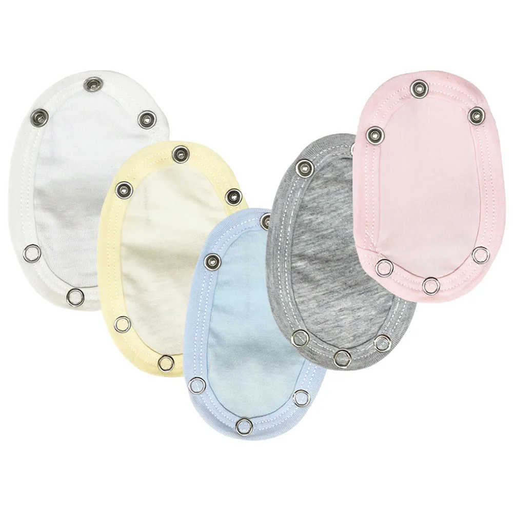 

5 Pcs Extension Piece Jumpsuit Extender Double Layer Bodysuit Snaps Cotton for