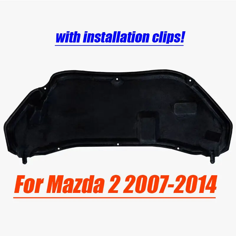 For Mazda 2 2007-2014 Car Hood Engine Insulation Sound Cotton Heat Pad Mat