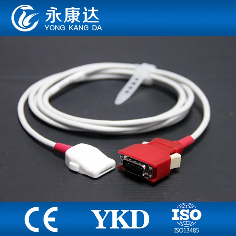 2pcs/Lot  Red PC-04 (2058) PC-08 (2059) PC-12 (2060) 20pin To 6Pin Spo2 Sensor Extension Cable