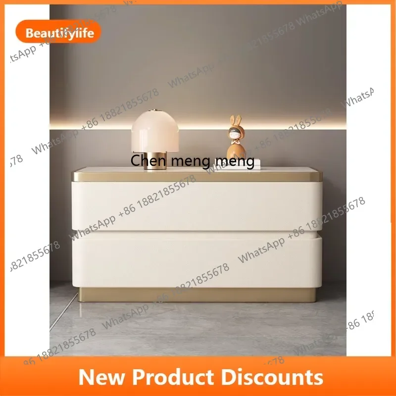 D178 d06 Large Apartment Simple Modern Light Luxury Style High-End Feel Home Bedroom Solid Wood Wide Storage Cabinet