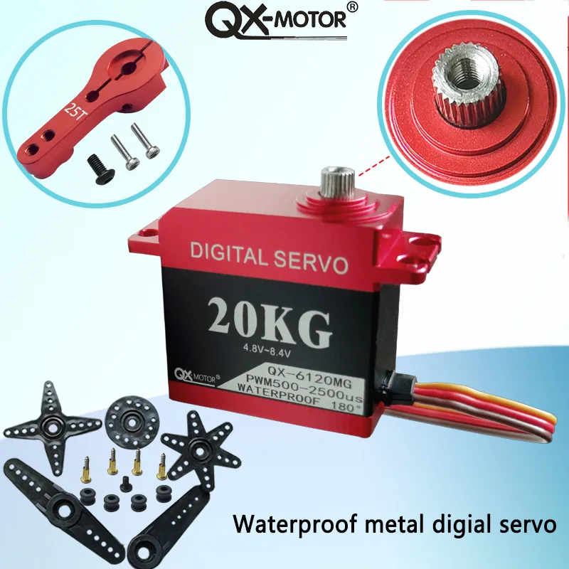 

8.4V All Metal Tooth Digital Servo 20kg40kg60kg Super Torque Robot Delivery Device Vehicle