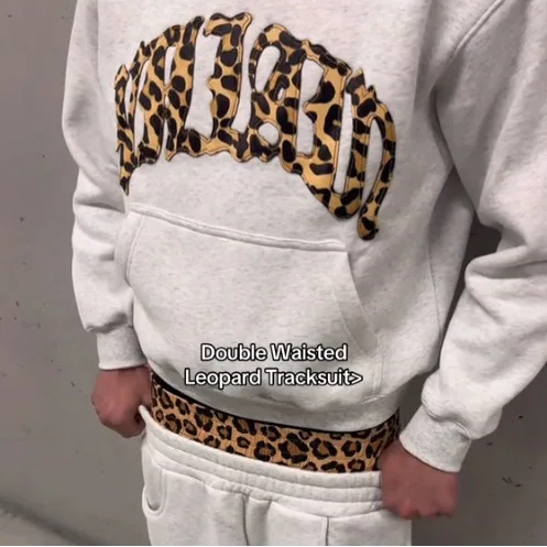 Zestaw: bluza z kapturem i spodnie dresowe, długi rękaw, nadruk, poliester, letnia moda, casual, wygodny, streetwear