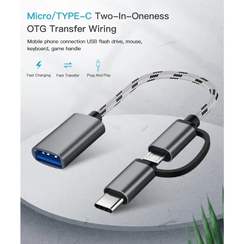 

2 в 1 USB 3.0 OTG Type-C Кабель-адаптер Micro USB к интерфейсу USB 3.0 Кабель для зарядки для конвертера мобильного телефона