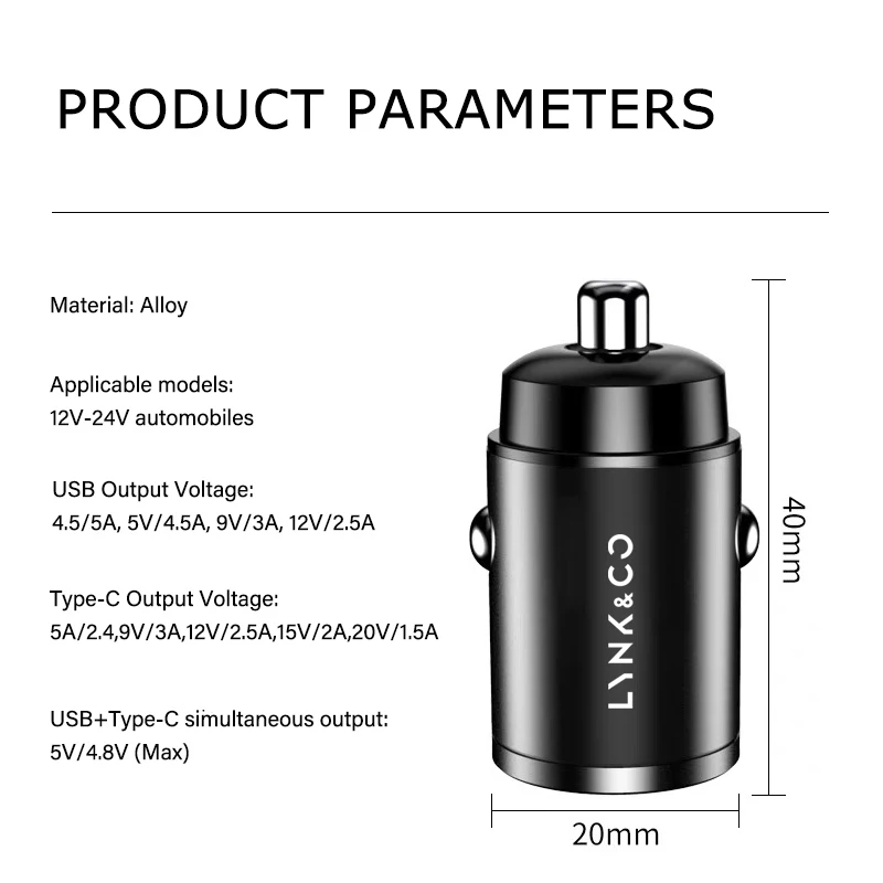 تصفيف السيارة شاحن سريع USB Type-C منافذ محول الطاقة اكسسوارات ل LYNK & CO 01 08 02 03 Phev 03 + 05 06 09 07 PHEV 09 MHEV