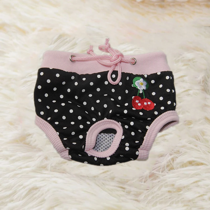 Pet Dog Shorts Sanitary Physiological Pants Cute Fruit Print Diaper Dog Shorts Washable Female Dog Panties Underwear Briefs DC05