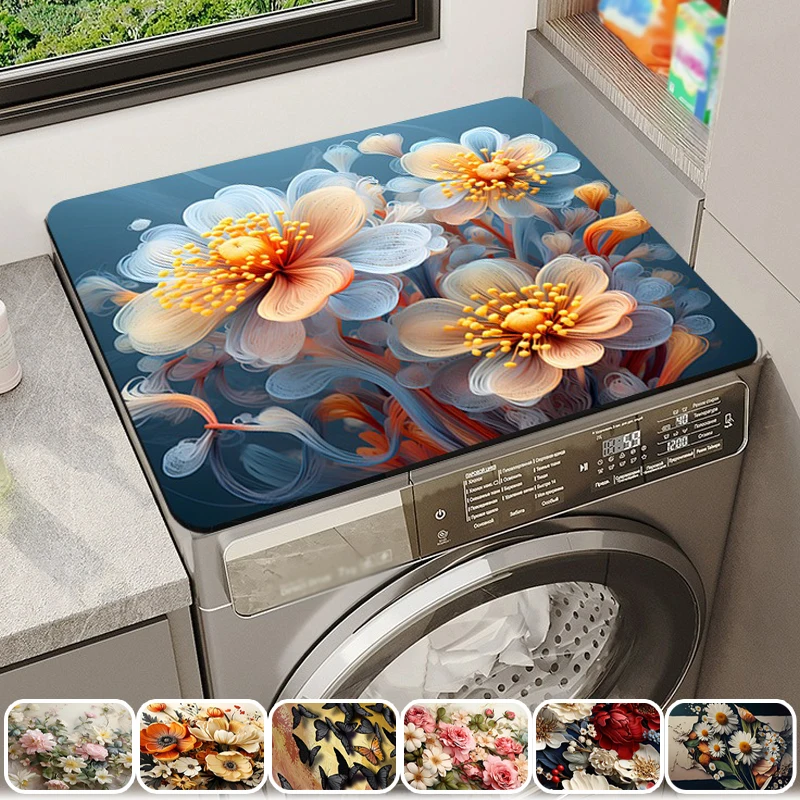 

Многоцелевой впитывающий пылезащитный коврик, быстросохнущая нескользящая подушка для стиральной машины, холодильника, духовки, микроволновой печи, столешницы