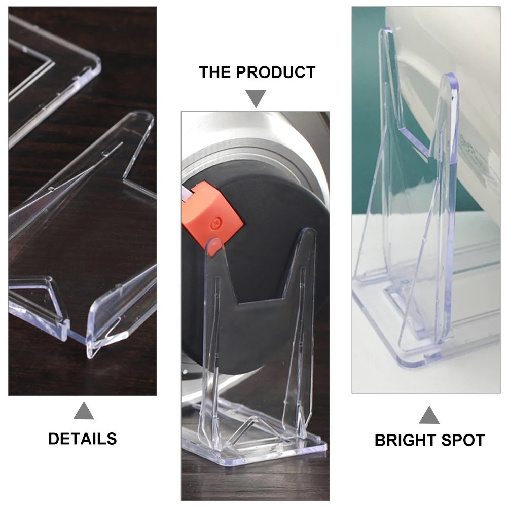 

8 Pcs Porcelain Plate Holder Dish Storage Display Stand Shelf Bowls Rack Easel Transparent Plastic Simple Design Practical Use