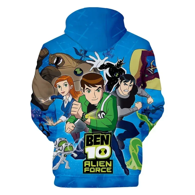 AAA 2025 Ben 10 Ultimate Omnitrix Cosplay Hoodie 3D Printed Hooded Sweatshirt Men Women Casual Streetwear Zip Up Jacket Coataa