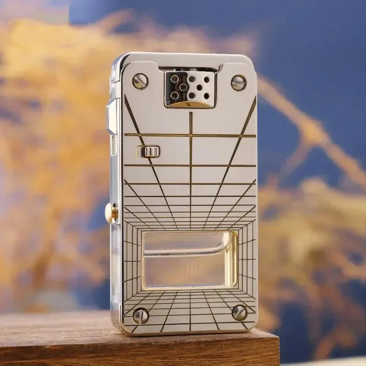 L! DT952^Dragon Tongue Lighter Transparent Oil Grid Can Automatically Men'S Gift Lighter with Gift Box