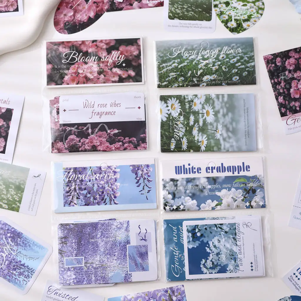 30 Pcs Floral Scrapbook Sticker for Scrapbooking Supplies Aesthetic Junk Journal Journaling Craft Stickers