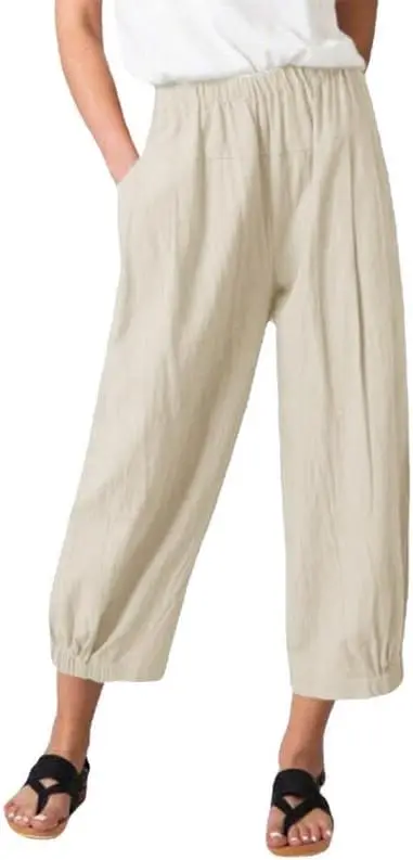 سراويل اليوغا النسائية فضفاضة وناعمة للتمرين، جيوب السراويل غير الرسمية #2