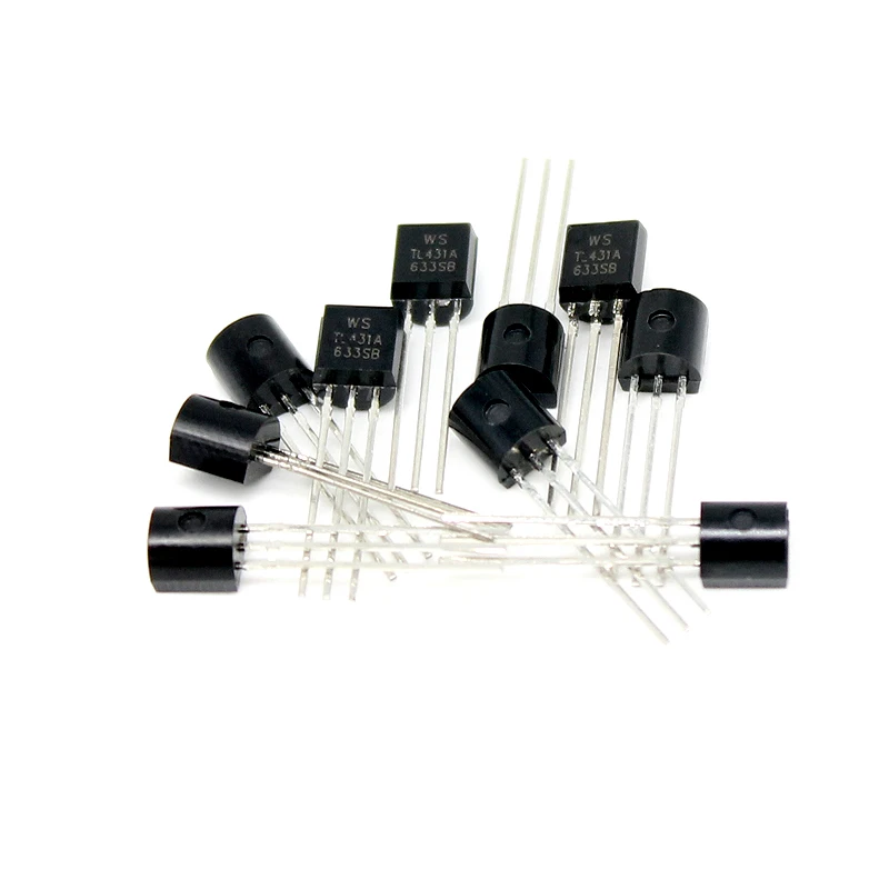 50pcs TL431A Transistor Kit Triode Transistors Set Electronic Component TL431 TO-92 PMIC Adjustable Shunt Regulator