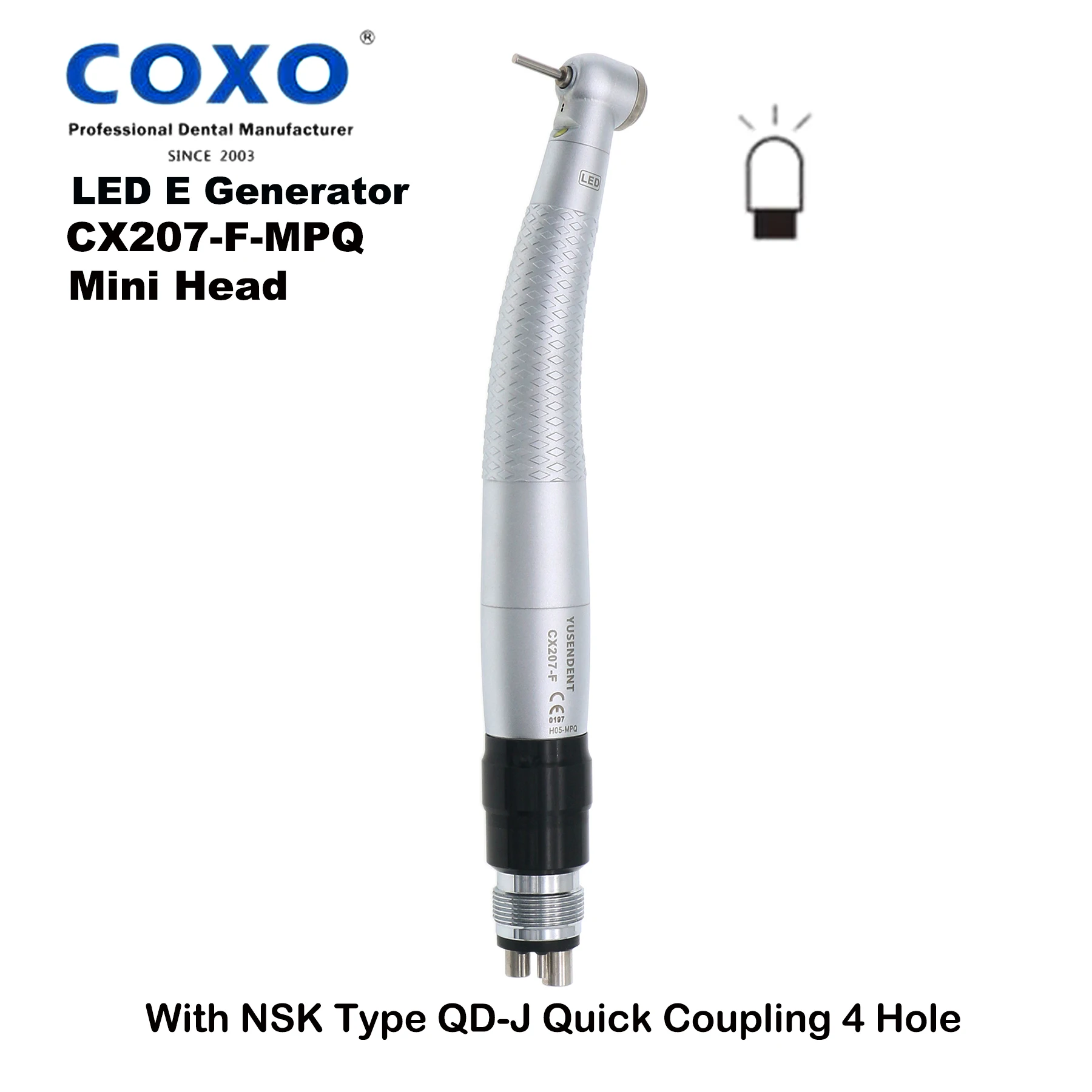 NSK PANA MAX Type COXO YUSENDENT Dental LED E Generator Self Power High Speed Air Turbine Handpiece Quick Coupling 2 4 Holes