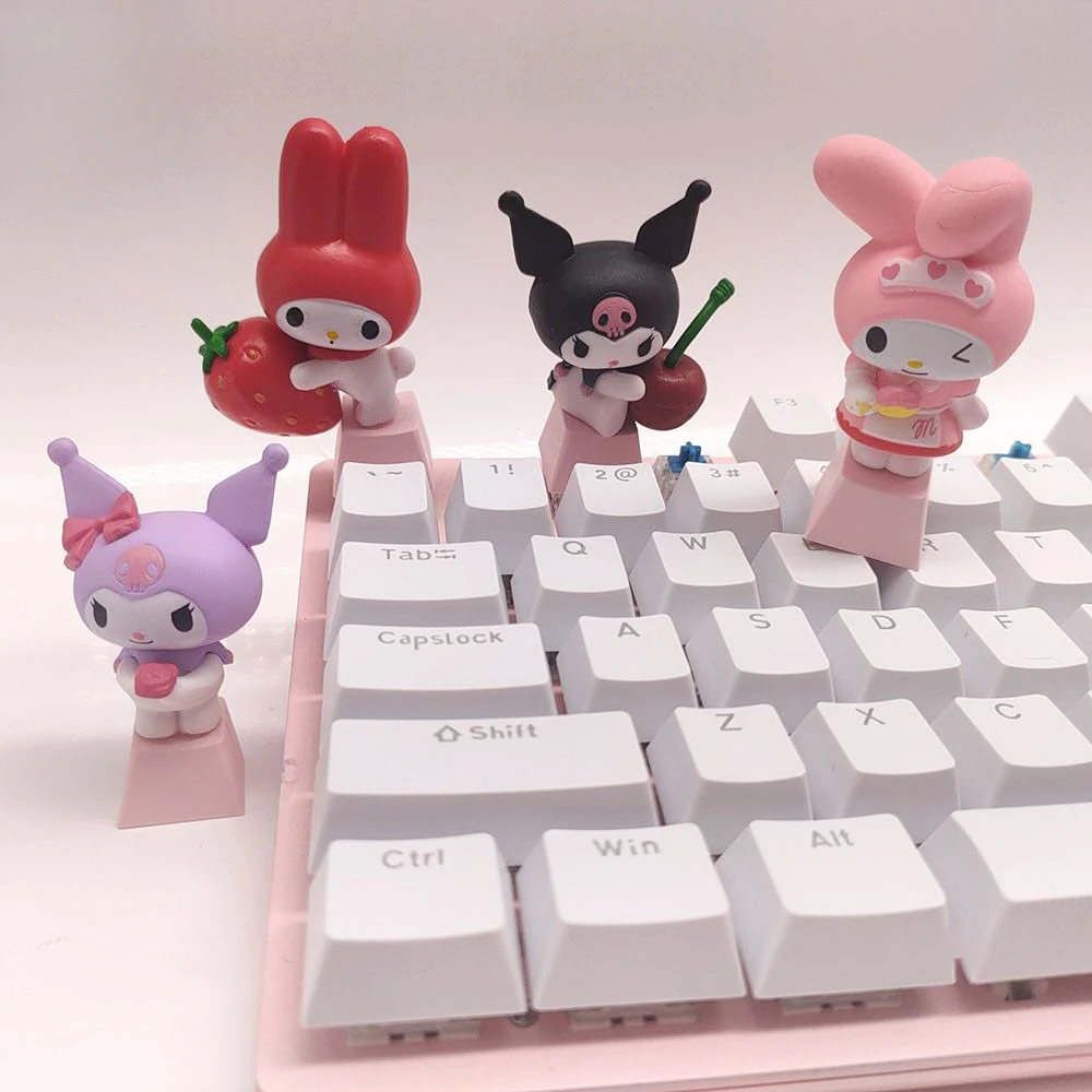 Anime Cartoon Fruit My Melody Kuromi Personalized PBT Keycaps For Mechanical Keyboard Decoration Accessories Custom Cute Key Cap