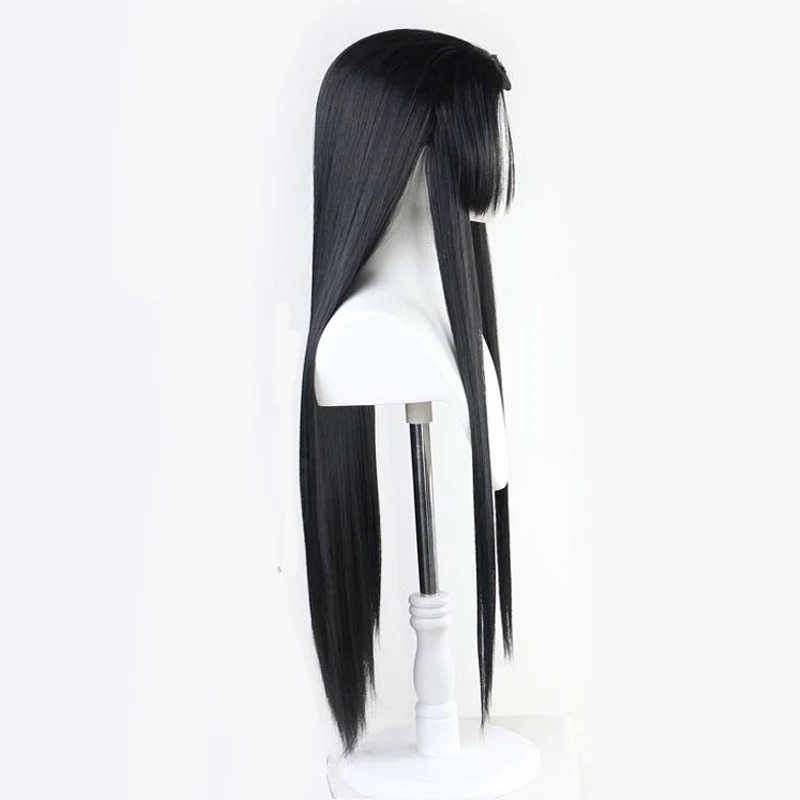 Kochou Kanae Wig Anime Demon Slayer Cosplay Kimetsu no Yaiba Wig Black Long Hairs Butterfly Headwear Women Halloween Wigs Props