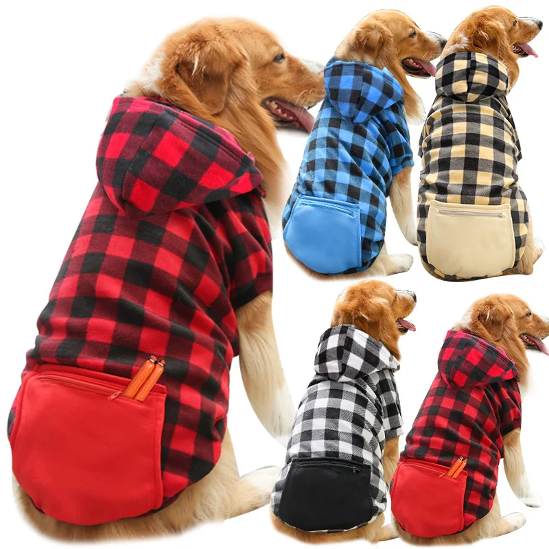 

Dog Winter Coat Pet Jacket Plaid Reversible Vest Cold Weather Dog Clothes Pet Apparel for Small Medium Large Dogs
