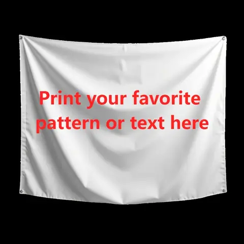 Banner de bandera de poliéster personalizado con 4 ojales Impresión digital duradera para uso interior/exterior Banderas Regalos de decoración para fiesta de Navidad