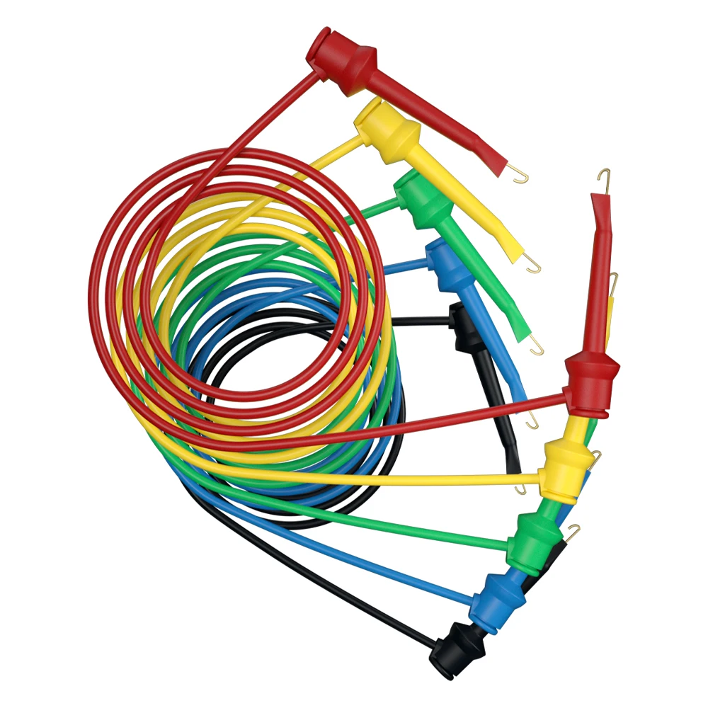 JZDZ 5pcs test clip to test clip/ hook Multimeter Test Lead  Jumper Wire Electrical Test cable Line  J.70034