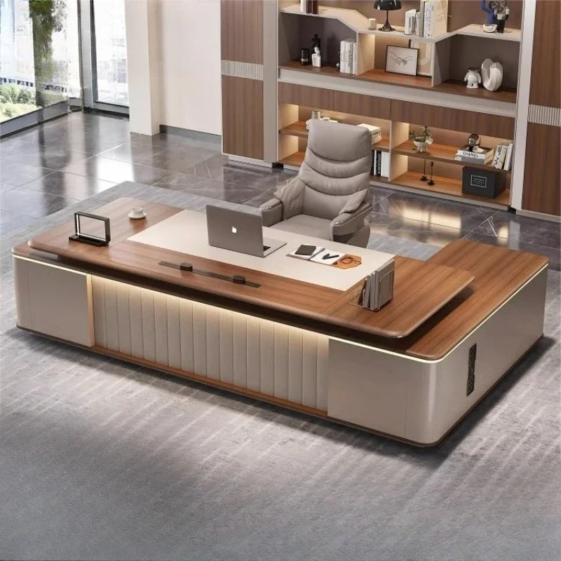 

Light Luxury Boss Table Office Chair Simple Modern Storage Drawers Accessories Desks Filing Standing Desk Home Furniture