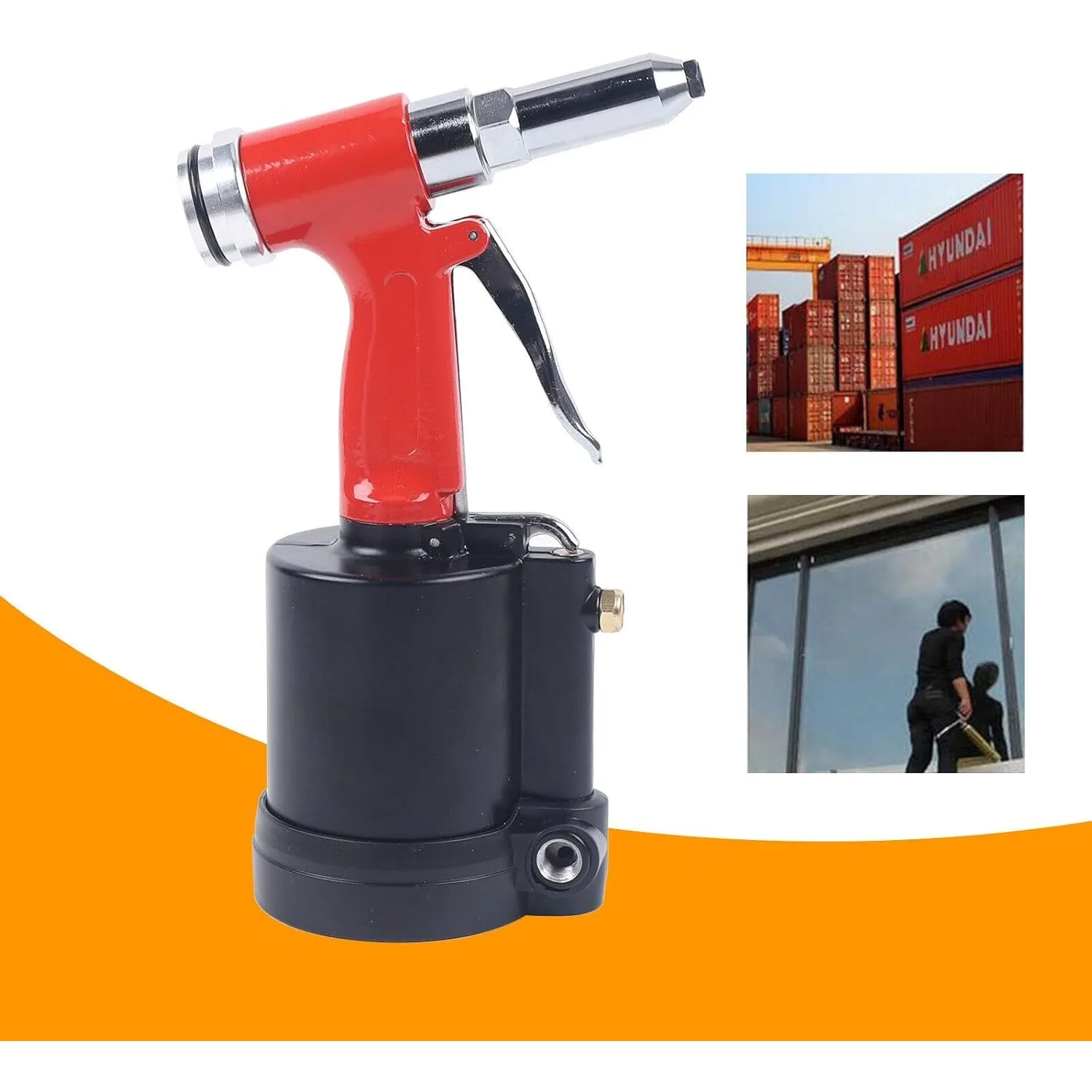 

Rivet Nut Gun, Compressed Air Rivet Gun, Pneumatic Riveting Tool, 3.2-6.4 mm, Pneumatic Pop Rivet Plier