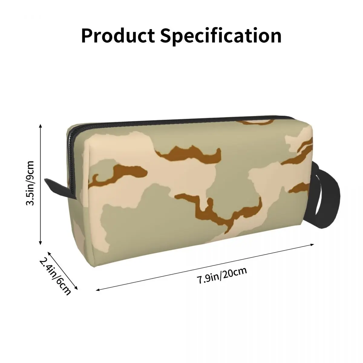 US 3 ColourColor Desert Camouflage Makeup Bag Cosmetic Storage Dopp Kit Toiletry Cosmetic Bag Women Beauty Travel Pencil Case