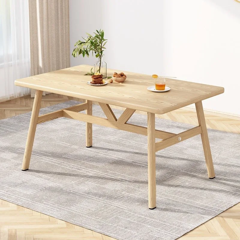Rectangle table and chair combination simple small apartment dining table and chair household dining