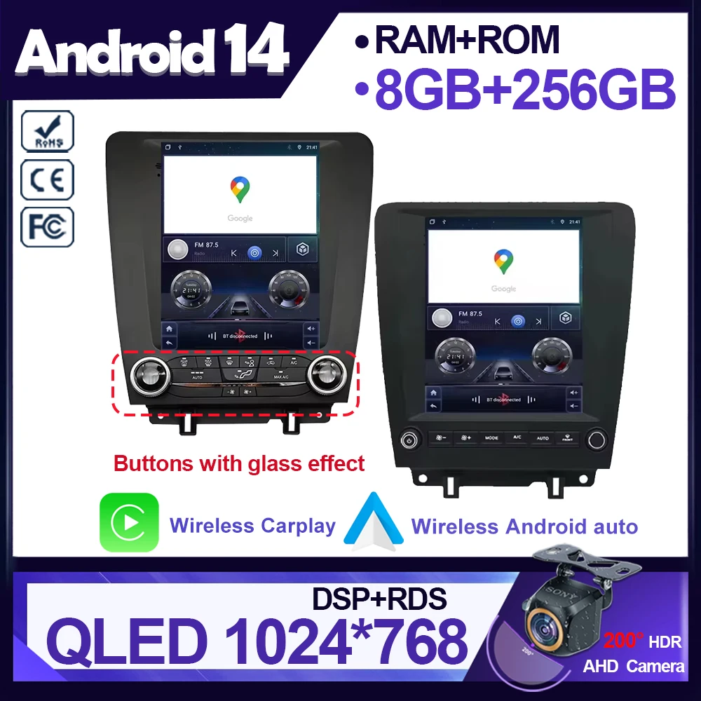 

Автомагнитола для Ford Mustang 9,7-2013, 2 Din, 2014 дюйма, Android 13