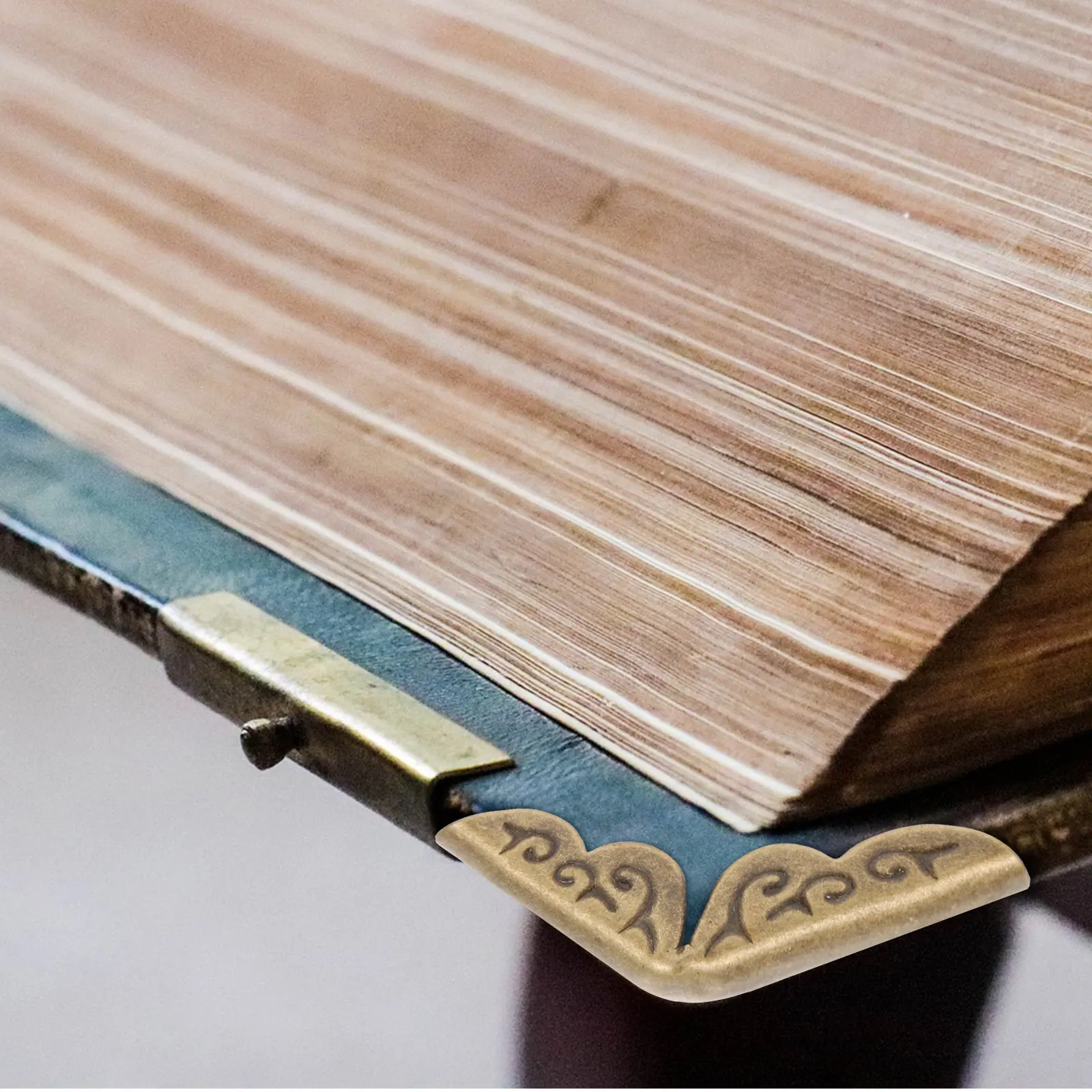 

60Pcs Album Vintage Corner Protector Metal Book Edges Decorative Covers for Photo Albums Folders Purse Cardmaking DIY Projects