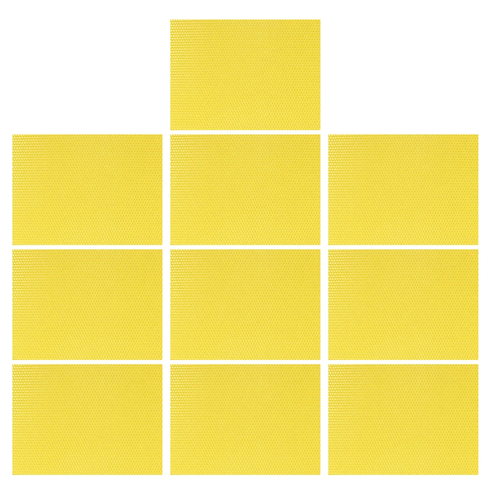 

10pcs Honeybee Foundation Sheets Durable Waxed Beehive Cells Practical Bees Hive Base Tools Honeycomb Sheet Nest Building