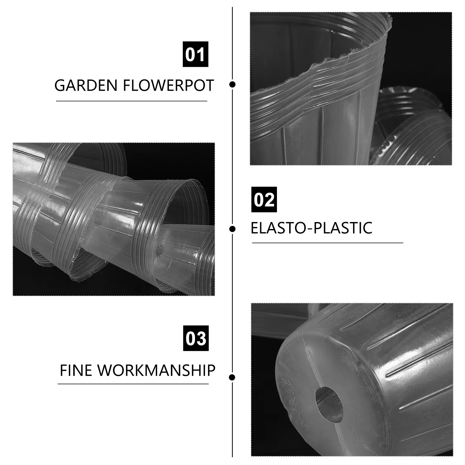 

36 шт. пластиковый горшок для растений с дренажными отверстиями, многофункциональные контейнеры для рассады для внутреннего и наружного садоводства, суккуленты, цветочные горшки