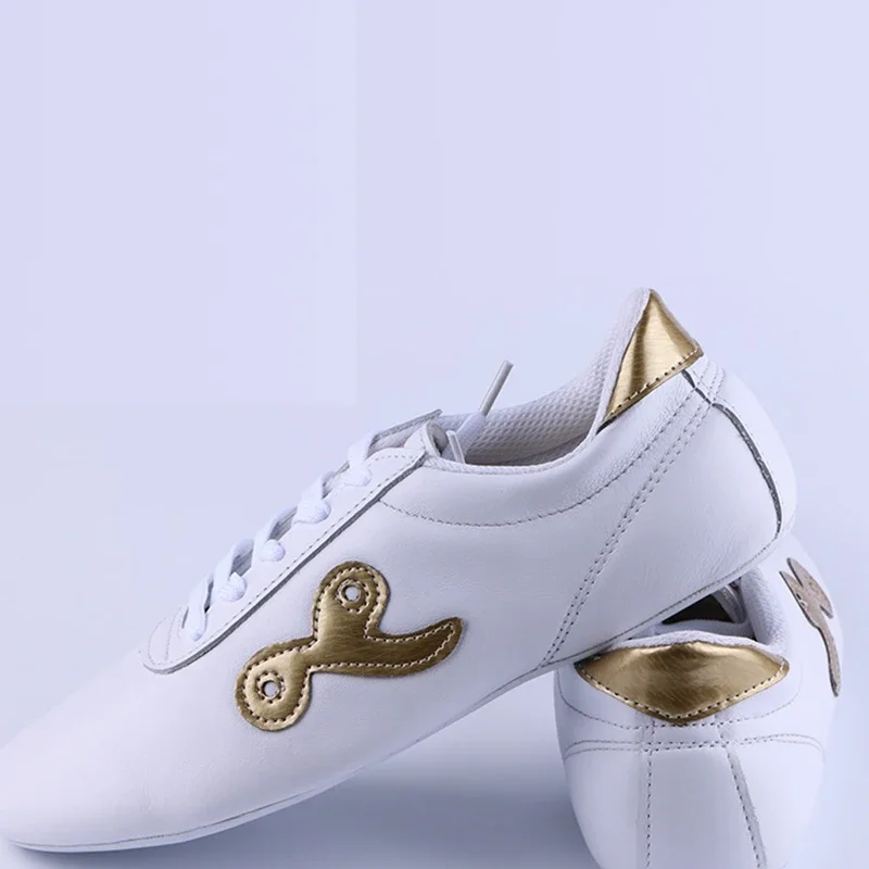 Chinese Kung Fu Shoes Tai Chi Shoe Taiji  Wu shu Martial Arts Made of PU Leather 1 Pair Size 27-44 for Kids  and Adult