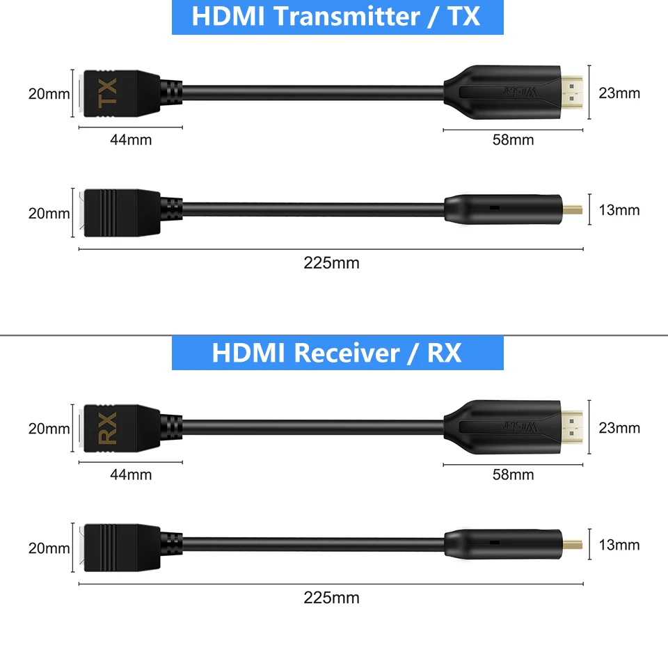 HDMI RJ45 Extender Extension 60M Over Cat5e/6 Network Ethernet 1 Pair LAN HDMI to RJ45 Repeater Extender 1080P for HDTV DVD STB