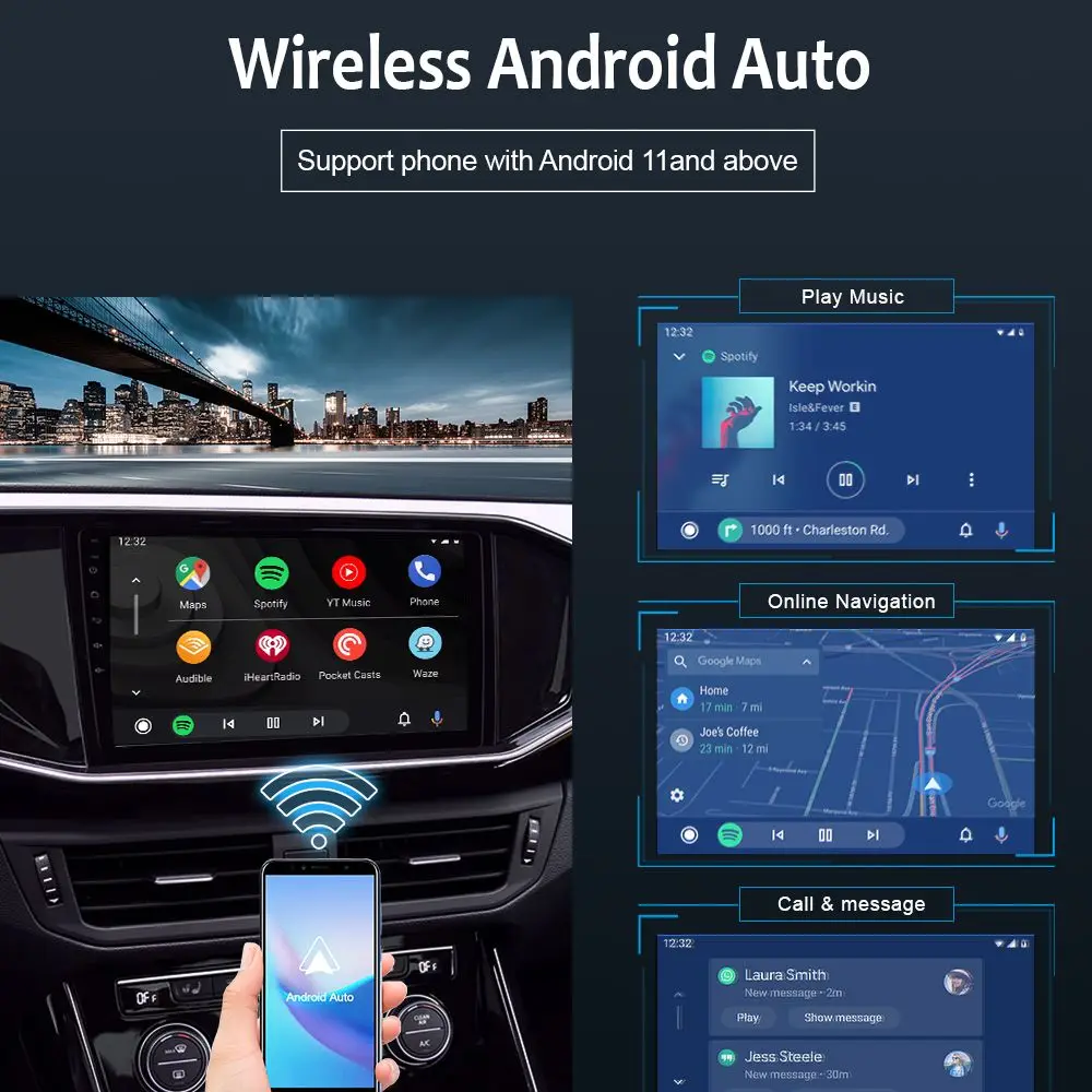 Carlinkit 3.0 e CarlinKit 4.0 Wireless CarPlay Android Auto Box per AUDI Mercedes Cadillac Chevrolet Ford Honda Hyundai Jeep Kia