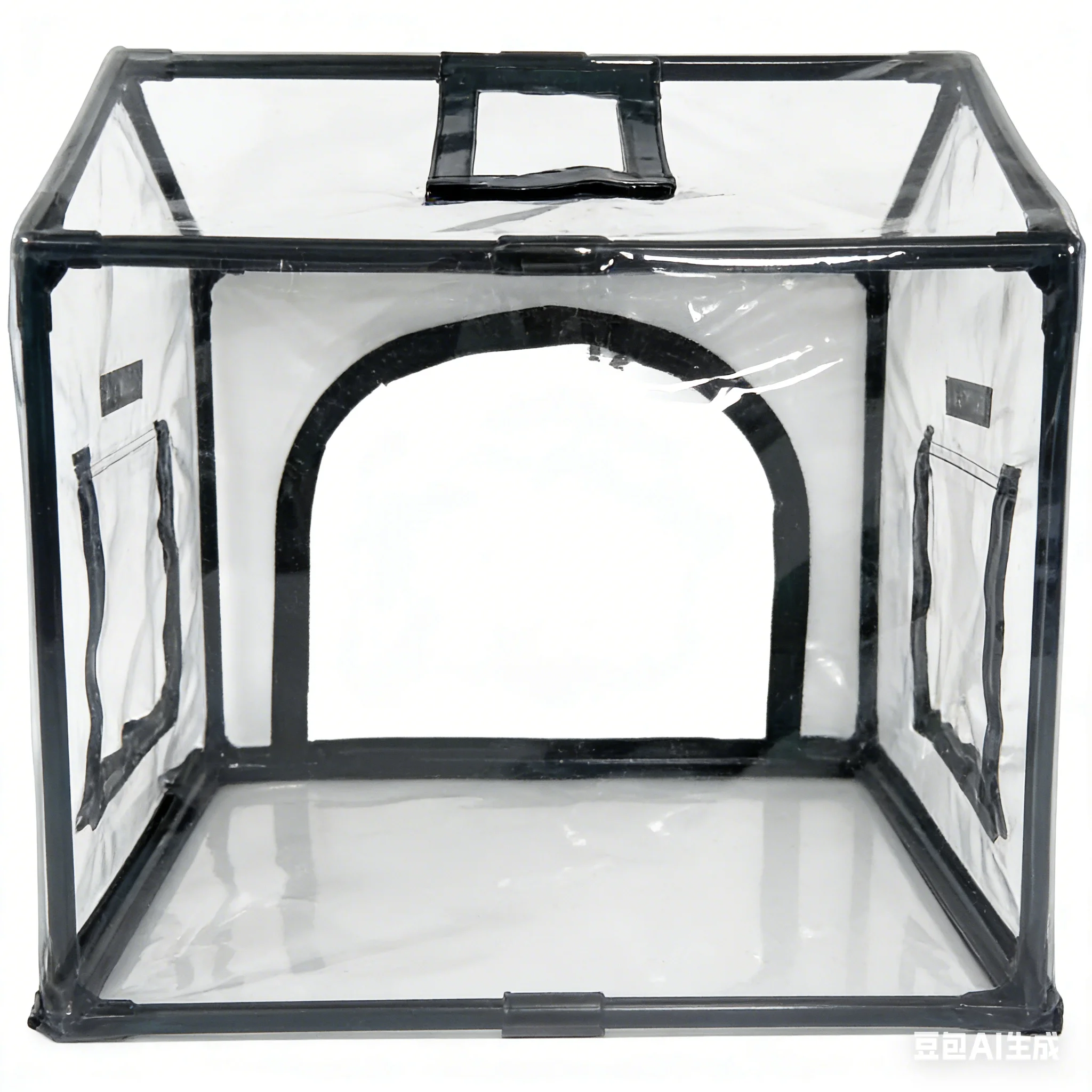 Immagine 3: Nuova Mini Serra Portatile Isolata Resistente al Freddo - Per Uso Esterno in Giardino con Porte a Doppia Cerniera, Copertura in PVC con Finestra su 3 Lati e S