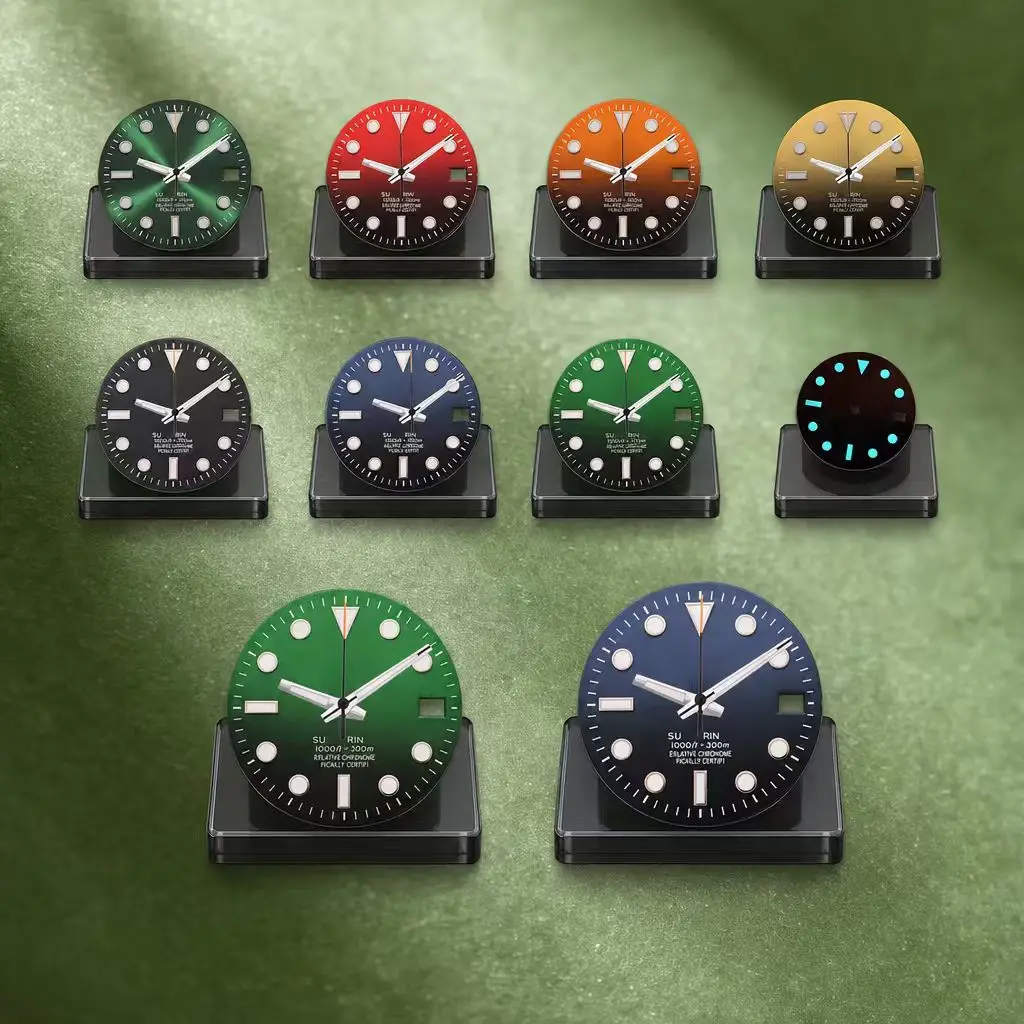

NH S Logo 28.5mm SUB Gradient Dial NH35/NH36/4R/7S Movements Ice Blue Luminous BGW9 Watches for men Watch Modification