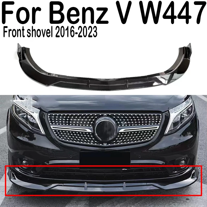 

For Mercedes-Benz Vito W447 V260 200 220 250 2016-2023Car Front Bumper Lip Chin Spoiler Splitter Diffuser Bodykit