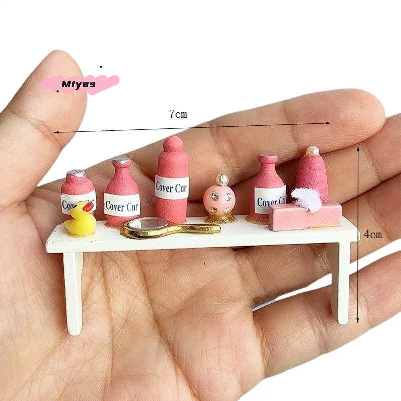1Pcs Miniature Toiletries Rack for 1/12 Dollhouse Simulation Perfume Shelf Ornament Dolls House Accessory Model Item