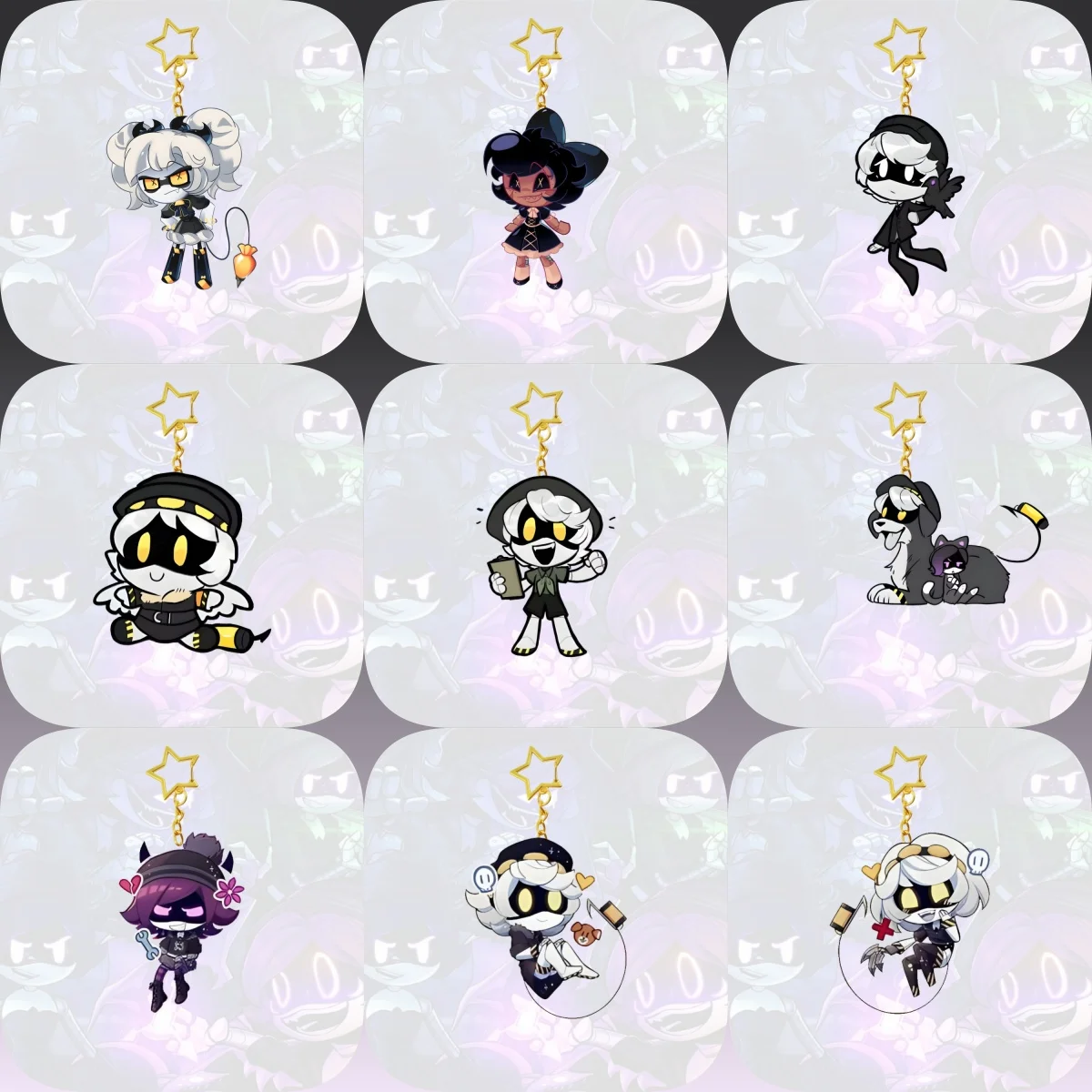 6cm Anime Murder Drones Cute Acrylic Keychain Characteristic Characters Ornament Accessories Goods Collection Christmas Gifts