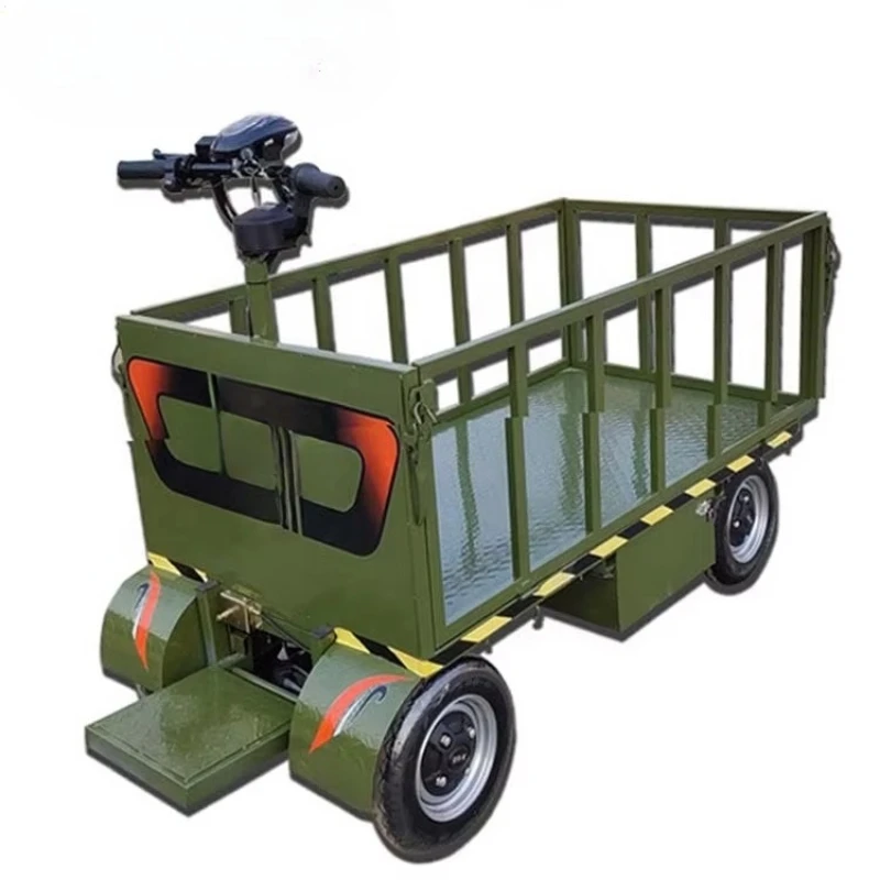 

Heavy Duty 800kg Warehouse Transport Trolley 4 Wheel Drive Platform Trolley Battery Driven Electric Trolley