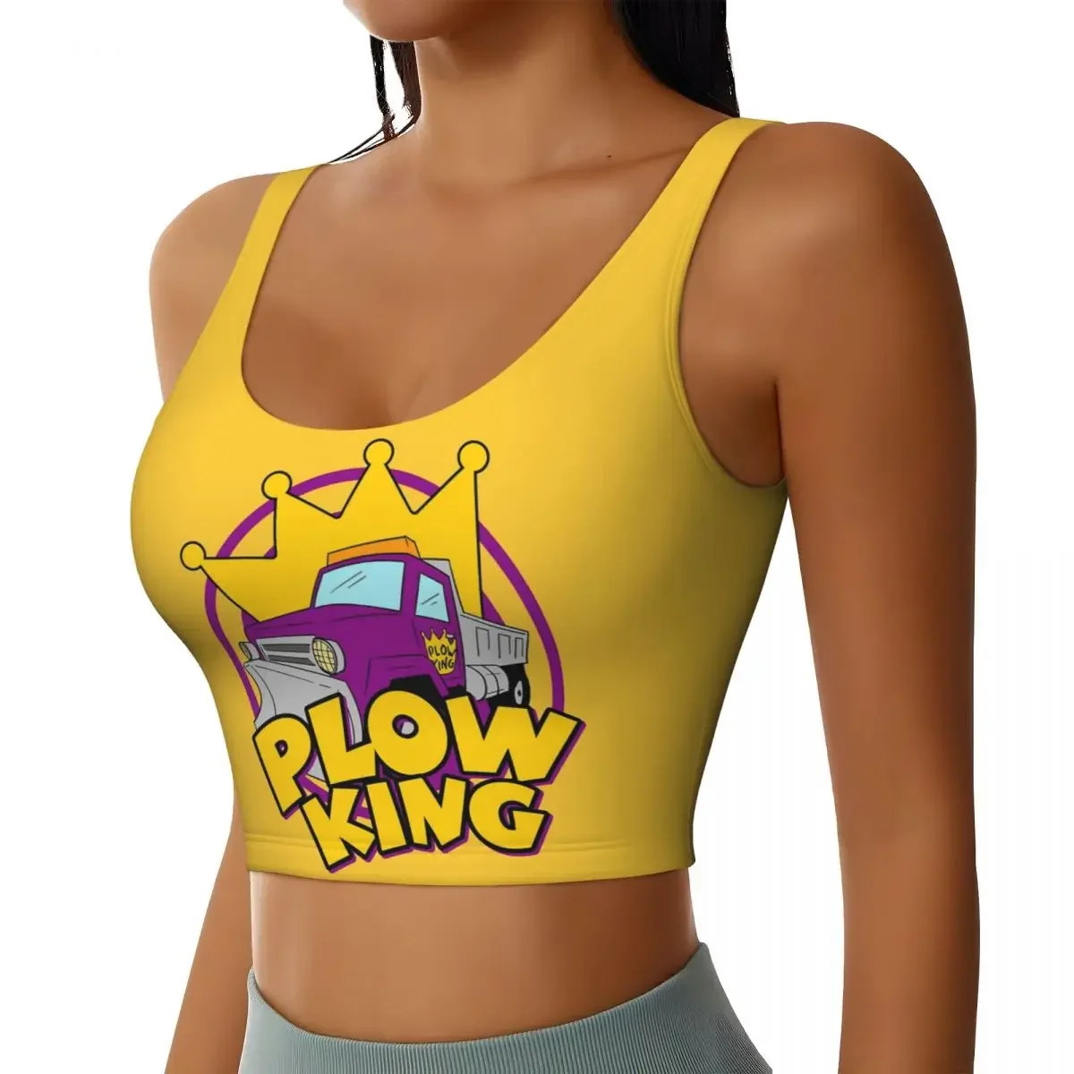 Custom Plow King The Healthy Competition Women Sports Bras High Impact Vest Gym Workout Yoga Crop Tank Tops